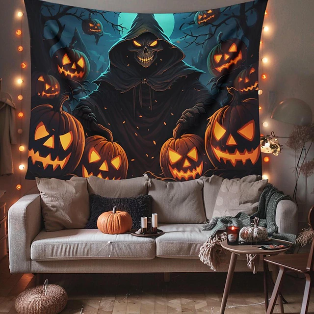 Halloween Decorations Girl Ghost Hanging Tapestry Wall Art Large Tapestry Mural Decor Photograph Backdrop Blanket Curtain Home Bedroom Living Room 31