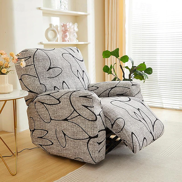 Stretch Chivas Milk Silk Recliner Covers Dust-proof Non-slip Printed Stretch Sofa Cover 6