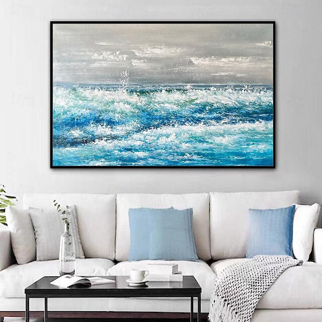 Mintura Handmade Seascape Oil Paintings On Canvas Modern Wall Art Room ...