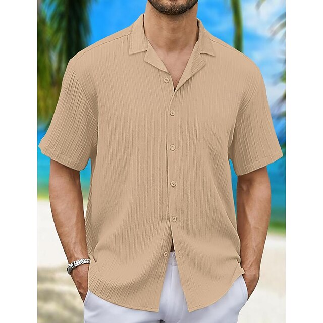 Men's Shirt Summer Shirt Button Up Shirt Casual Shirt Camp Collar Shirt ...