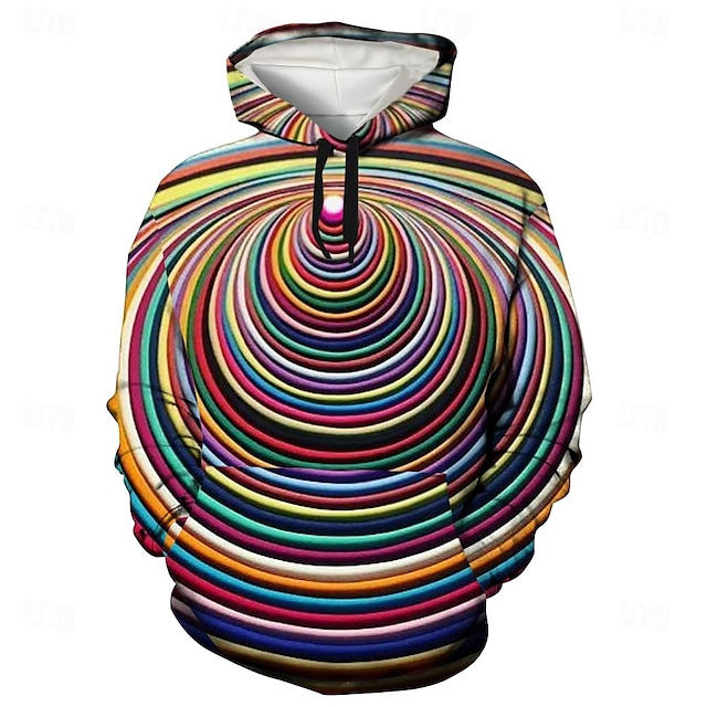  Per uomo Pop art Felpa con cappuccio Felpe Felpa Felpa con cappuccio Manica lunga Felpa con cappuccio Con cappuccio Fantastico Stampa 3D Rosso Viola Autunno Inverno progettista