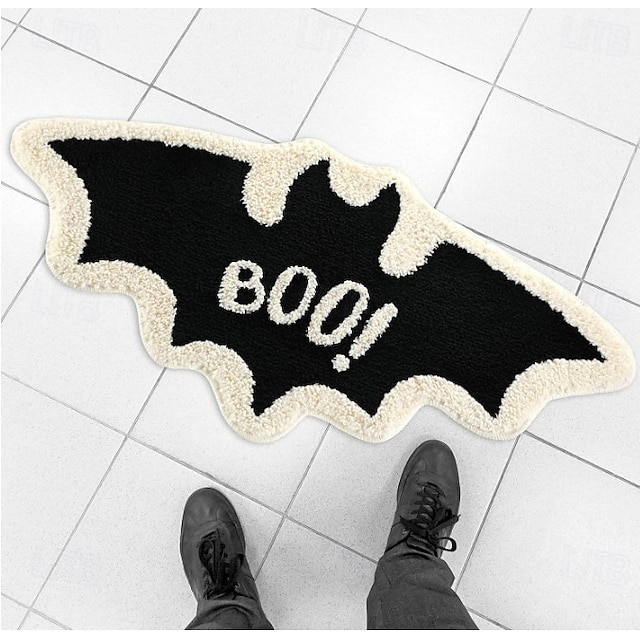  Halloween-Dekorationen, unregelmäßige Fußmatte, Tod, Küchenmatte, Bodenmatte, rutschfester Flächenteppich, ölbeständiger Teppich, Indoor-Outdoor-Matte, Schlafzimmerdeko, Badezimmermatte,