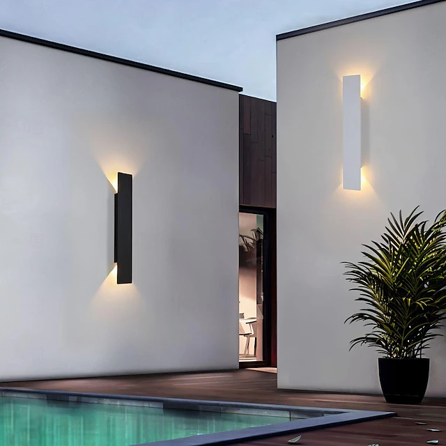 LED Wall Light Outdoor Minimalist Outdoor IP54 Waterproof Aluminium Art ...
