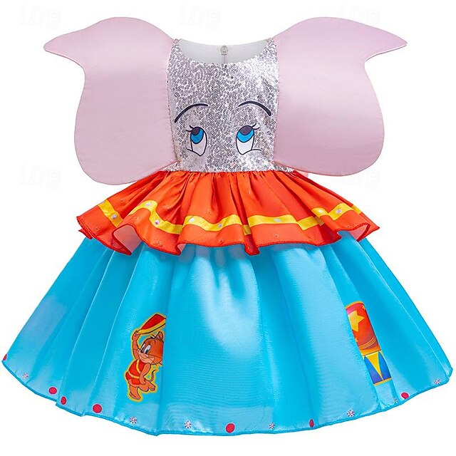 Dumbo Dress Costume Girls' Movie Cosplay Cosplay Halloween Carnival