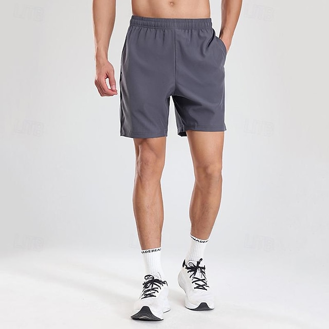  Hombre Pantalones cortos de sudor Pantalón corto Pantalones cortos de verano Bolsillo Cintura elástica Plano Comodidad Corto Deporte Diario Noche Moda Casual Negro Azul Real Microelástico