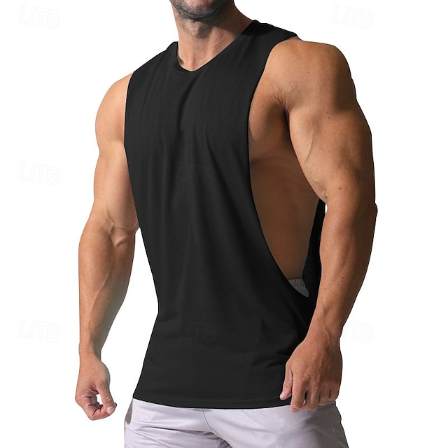  Homens Malha Íntima Top de colete camisa sem manga Camiseta muscular de ginástica Sem Manga Gola Redonda Verão Tecido Moda Designer Músculo Ao ar livre Para Noite Ginásio Preto Branco Vermelho Escuro