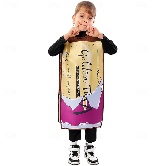 Charlie and the Chocolate Factory Wonka Chocolate Bar Cosplay Costume Cosplay Movie Cosplay for Boys Girls' Kid's Carnival Masquerade Event / Party Masquerade 7