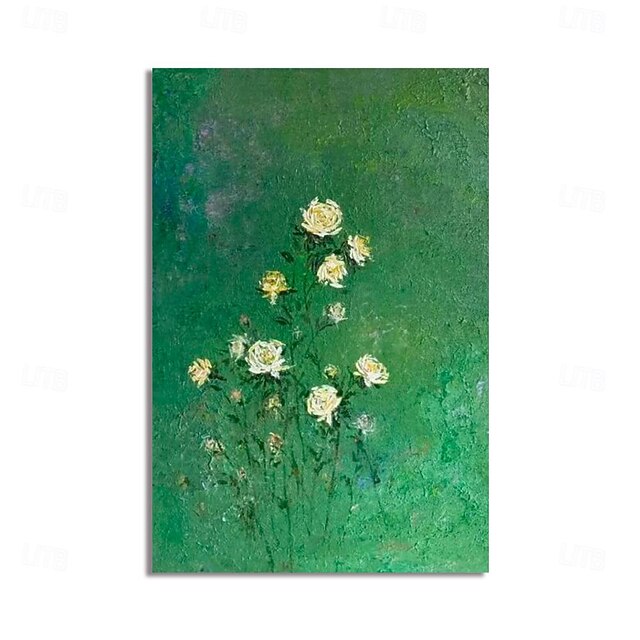 Oil Painting Handmade Hand Painted Wall Art Abstract Flowers Canvas ...