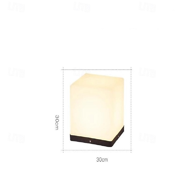  Appliques murales extérieures LED blanc chaud 20/25/30/40 cm poteau de jardin lumière de patio lampe de pilier carré extérieur simplicité ip54 lampes de pilier de cour de jardin étanches 3000k