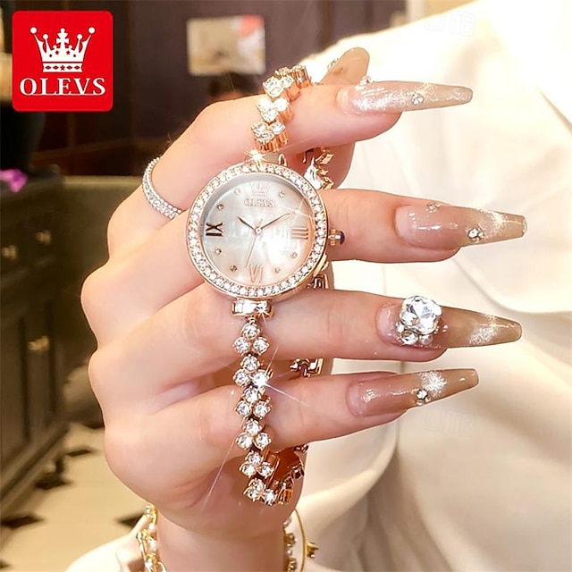  New Olevs Olevs Brand Fashion Trend Women'S Watches Calendar With Diamonds Simple Leisure Quartz Watch Waterproof Sports Versatile Women'S Wristwatches