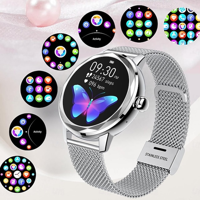  G208 Smart Watch 1.19 inch Smartwatch Fitness Running Watch Wireless Pedometer Call Reminder Activity Tracker Compatible with Android iOS Women Men Long Standby Hands-Free Calls Waterproof