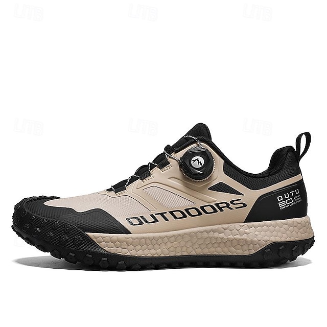 Men's Lace-Free Hiking Shoes With Elastic Gore For Easy On Off And All-Terrain Traction