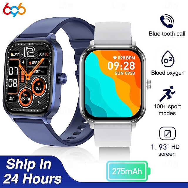  696 P85 Reloj inteligente 1.93 pulgada Pulsera inteligente Bluetooth Podómetro Recordatorio de Llamadas Seguimiento del Sueño Compatible con Android iOS Mujer Hombre Llamadas con Manos Libres