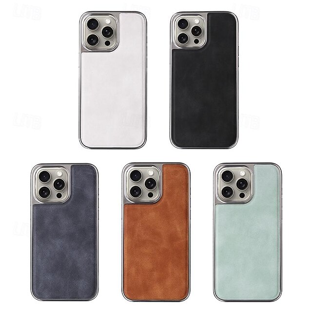  טלפון מגן עבור אייפון 16 iPhone 15 Pro Max iPhone 14 Pro Max אייפון 13 פרו מקס כיסוי אחורי תמיכה בטעינה אלחוטית עמיד בזעזועים TPU צפוי עור PU