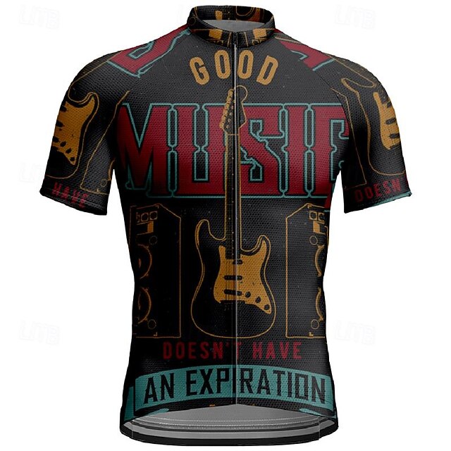 Maillot De Cyclisme Homme Manches Courtes - 3 Poches Arrière, Tissu Respirant Et Bandes Réfléchissantes