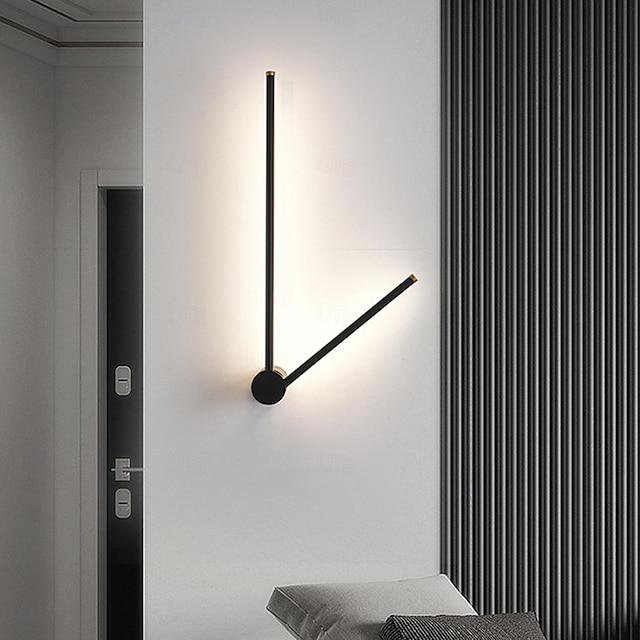  led inomhusvägglampor 3-färgs ljuskälla 97cm 1st/2st 8w ip20 lång list modern nordisk rotationsvägglampa med linjärt rör för sovrumstrappa hall bakgrundsbelysning 110-240v