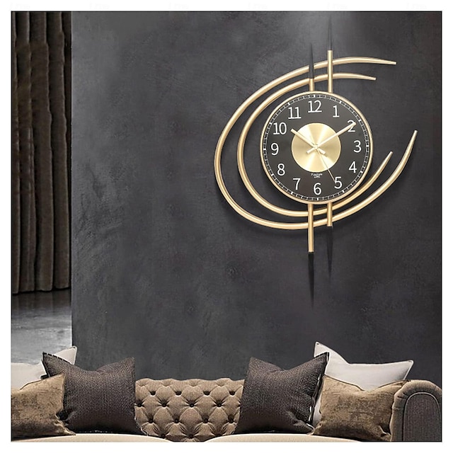  Reloj de pared creativo moderno nórdico de lujo reloj de cuarzo de hierro sala de estar dormitorio cocina oficina hotel decoración del hogar
