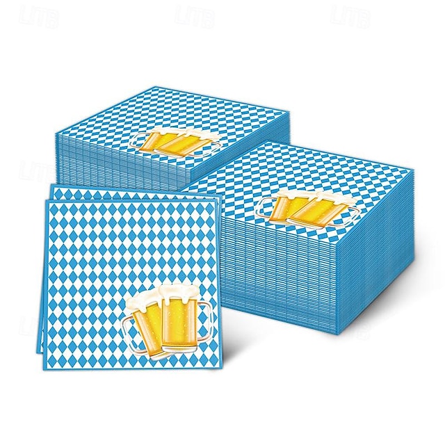  100 pezzi tovaglioli di carta oktoberfest tovaglioli usa e getta per feste oktoberfest set di tovaglioli per cena cocktail oktoberfest 6,7