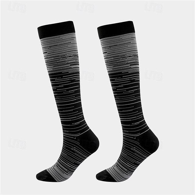  Chaussettes de Contention Chaussettes de sport Chaussettes de course 1 paire Bandes Femme Chaussettes tubes Respirable Anti-transpiration Confortable Exercice Physique Basket-ball Fonctionnement Le
