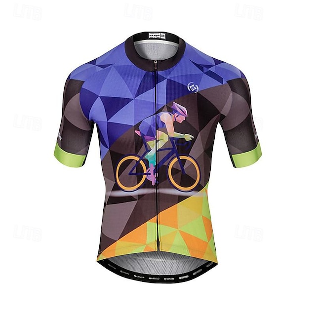 Xintown Men's Cycling Jersey Short Sleeve Bike Jersey With 3 Rear 