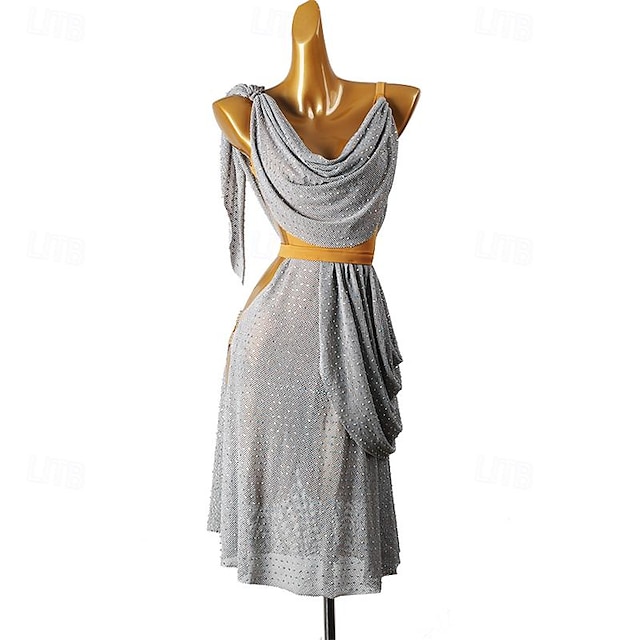  Danse latine Robe Cristaux / Stras Femme Utilisation Usage quotidien Sans Manches Spandex