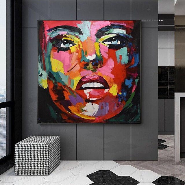 Handmade Modern Decorative Wall Art Abstract Woman Face Painting ...