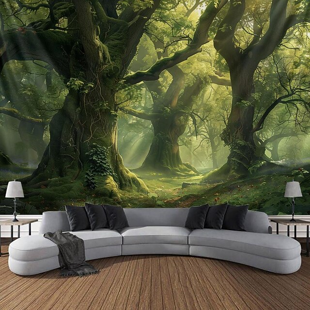 Landscape Forest Nature Hanging Tapestry Wall Art Large Tapestry Mural Decor Photograph Backdrop Blanket Curtain Home Bedroom Living Room Decoration 49