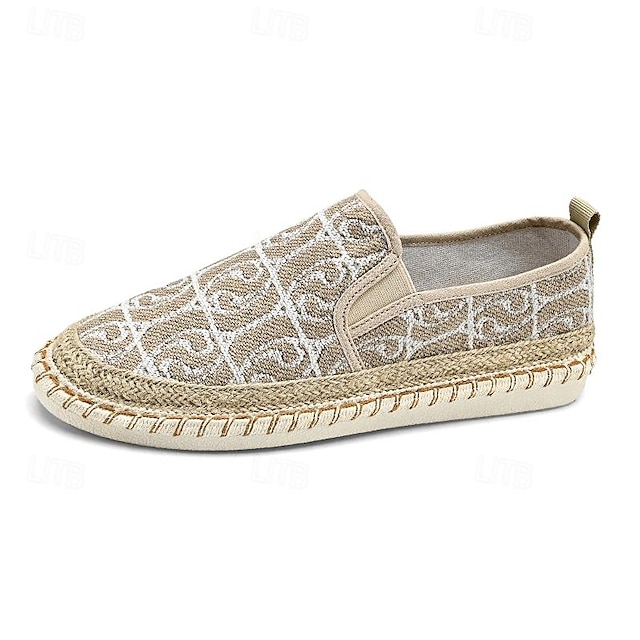  Geborduurde herenespadrilles - comfortabele canvas vissersschoenen met rood patroon voor casual en strandkleding