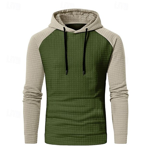 Men's Hoodie Apricot Black Army Green Light Grey Dark Gray Hooded Color ...