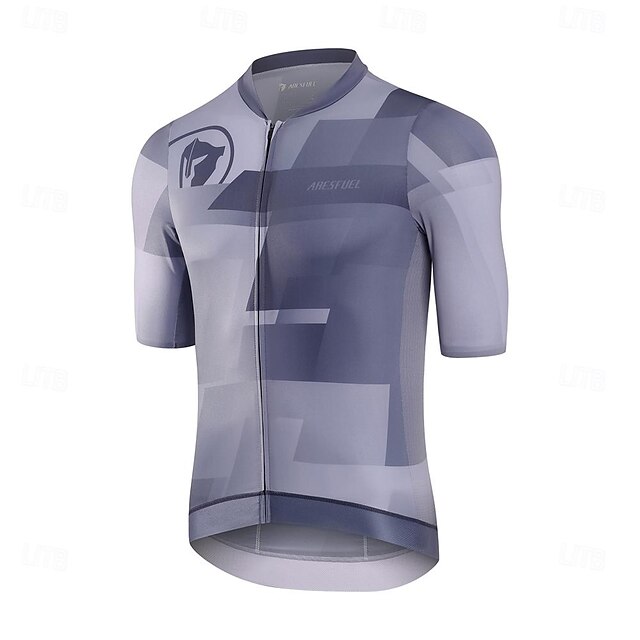 Aresfuel Men's Cycling Jersey Short Sleeve Bike Top With 3 Rear Pockets 