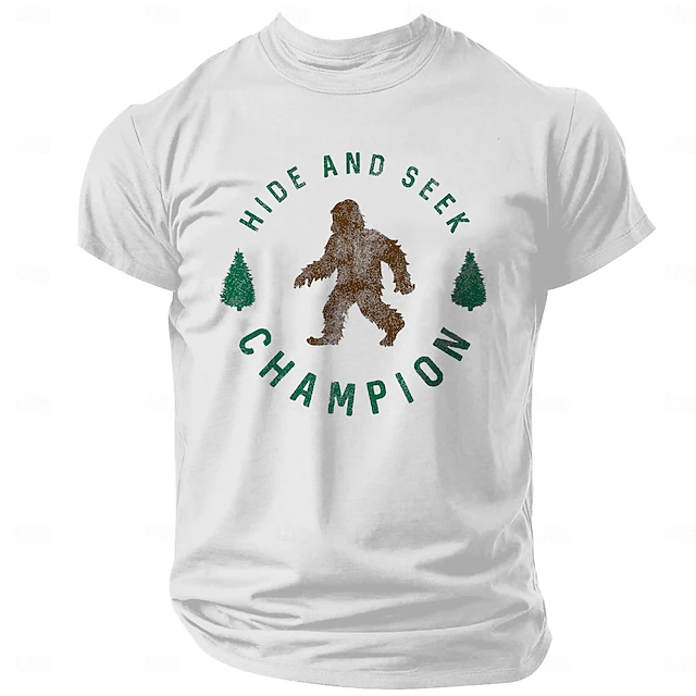 Men's Funny T Shirt Short Sleeve T shirt 3D Print Crew Neck Shirt Vintage Cool Party Holiday White Blue Gray Summer Spring Clothing Apparel S M L XL XXL XXXL 6