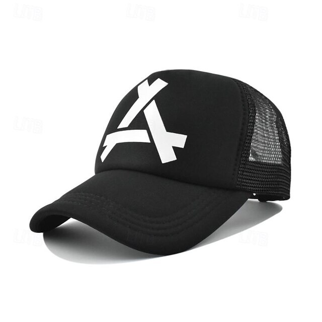  Herre Snapback lue Baseballcaps Solhatt Trucker Hat Nettinghette Svart Hvit Bomull Netting Mesh tilbake Mote Fritid Gate Daglig Grafisk Justerbare Solkrem Pustende