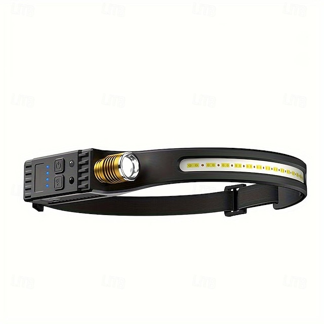  كشافات LED خارجية من Shustar مع مستشعر للحركة، كشافات USB قابلة لإعادة الشحن، زوومابلي فائقة السطوع 6 أوضاع، مصباح يدوي زوومابلي للتخييم والجري والصيد والتنزه سيرًا على الأقدام وخوذة العمل