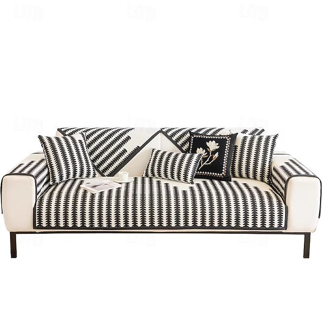 Chenille Sofa Cushion Four Seasons Universal High-Grade Cushion Non-Slip Leather Sofa Cover Luxurious and Durable Perfect for Year-Round Use Easy to Clean and Install Enhances Home Decor 7