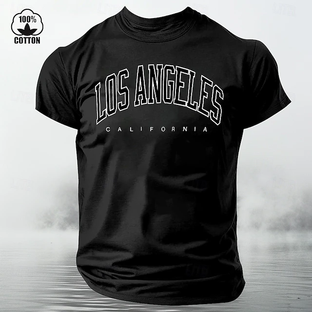 Men's Los Angeles California Graphic T-Shirt - 100% Cotton Short Sleeve 10