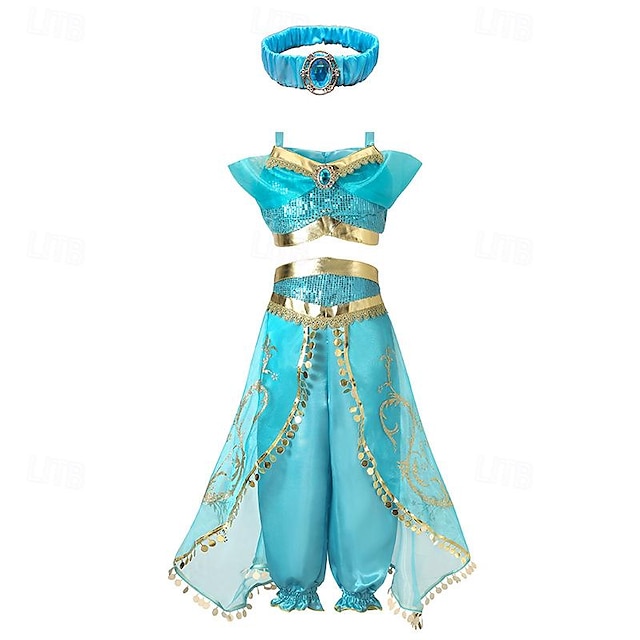  Aladdin Pohádka Princeznovské Jasmín Úbory Téma Party Kostým cosplay Filmové kostýmy for Dívčí Děti Karneval Večírek