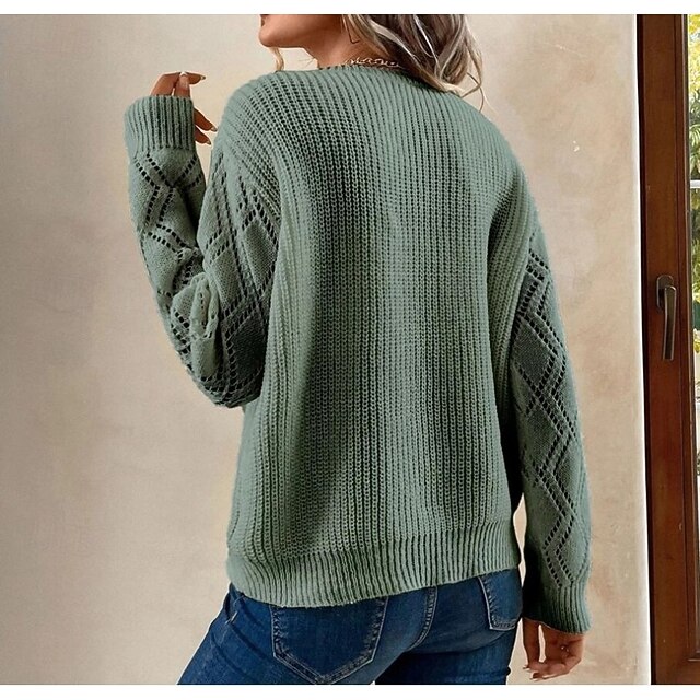 Placitiume Damen Pullover Mit Viertelreißverschluss - Übergroß & Gesteppt | Herbst/Winter