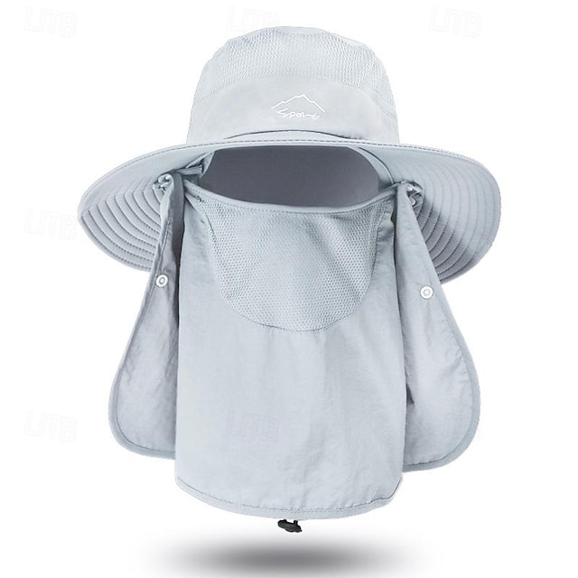  Chapéu de Sol Chapéu Balde Chapéu boonie Chapéu de sol com aba para o pescoço Proteção UV Verão Primavera Com Cordão Aba larga Unisexo Pesca Atividade