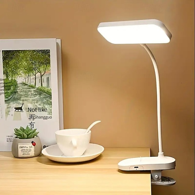  Rechargeable Led Desk Lamp 3 Light Color Adjustable Night-time Studying Reading Standing Clip Desk Lamp