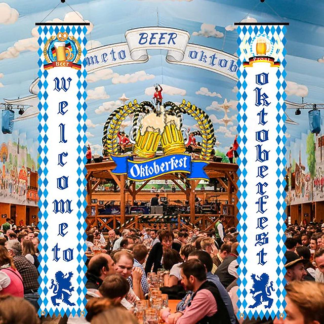 German Oktoberfest 2025 Door Couplet Beer Holiday Home Bedroom Living Room Decoration 11