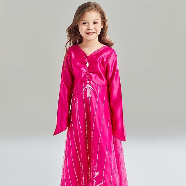  Frozen Cuento de hadas Princesas Elsa Anna Accesorios Vestido de niña de las flores Disfraz de fiesta temática Cosplay Cosplay de película for Chica Niños Carnaval Nochevieja Fiesta / Noche