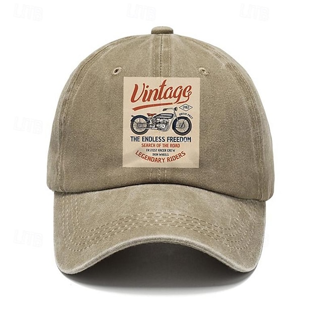  Men's Baseball Cap Sun Hat Trucker Hat Black Navy Blue 100% Cotton Print Fashion Casual Street Daily Motorcycle Adjustable Sunscreen Breathable