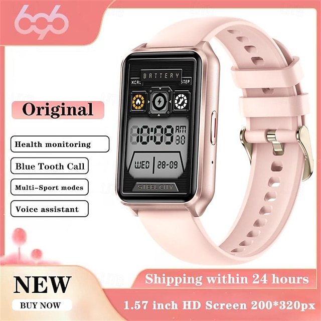  696 H37 Εξυπνο ρολόι 1.57 inch Έξυπνο βραχιόλι Bluetooth Βηματόμετρο Υπενθύμιση Κλήσης Παρακολούθηση Ύπνου Συμβατό με Android iOS Γυναικεία Κλήσεις Hands-Free Υπενθύμιση Μηνύματος IP 67