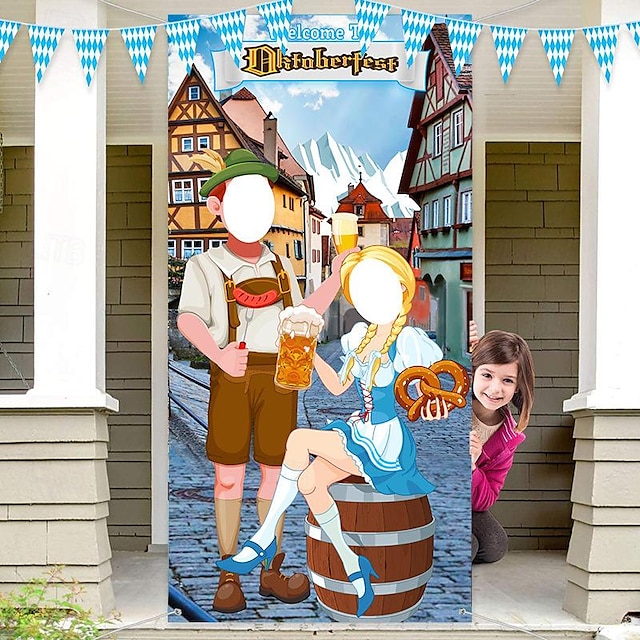  διακοσμητικά πάρτι oktoberfest φωτογραφία πανό πόρτας oktoberfest σκηνικά στηρίγματα μεγάλο υφασμάτινο πανό με φωτογραφία πόρτας για διακόσμηση πάρτι oktoberfest αστεία προμήθειες παιχνιδιού