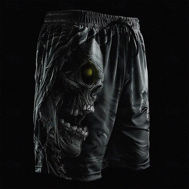  Bărbați Cranii Boxeri înot Pantaloni Scurți de Înot Pantaloni Scurti Talie medie Modă Șic Stradă Designer Casual Zilnic Concediu Buzunar Cordon Talie elastică Designer Îmbrăcăminte