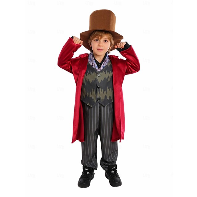  Charlie and the Chocolate Factory Wonka Willy Wonka Cosplay Costume Outfits Cosplay Movie Cosplay for Boys Kid's Carnival Masquerade Event / Party Masquerade