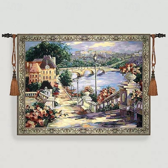 Jacquard Woven Tapestry Gobelin Aubusson Tapestry Wall Hanging Tuscan ...