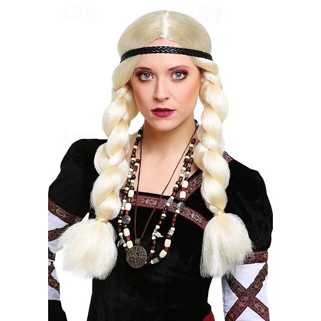  Blonde Viking Wig Carnival Cosplay Party Wigs