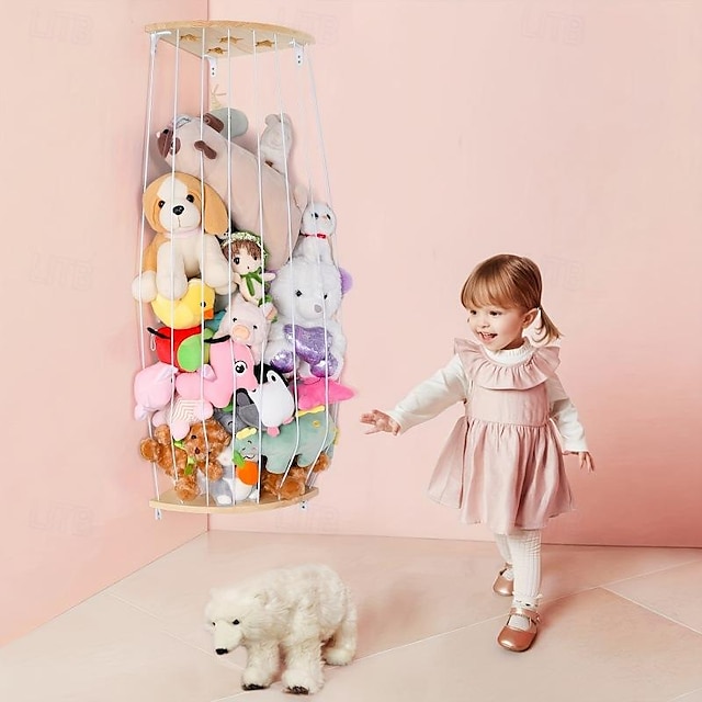  verstelbare opbergorganizer voor knuffels knuffelopberger knuffelopberger hangende knuffelplank voor slaapkamer woonkamer kinderkamer kinderkamerplanken