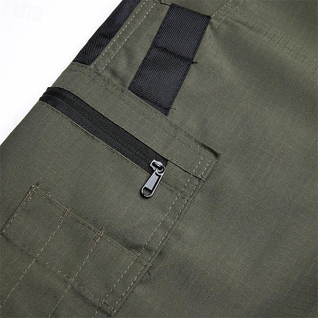 Homme Shorts Tactiques Shorts cargo Shorts Boutons Multi-poches Bloc de Couleur Confort Portable Court Occasionnel Quotidien Fête Mode Classique Noir Vert